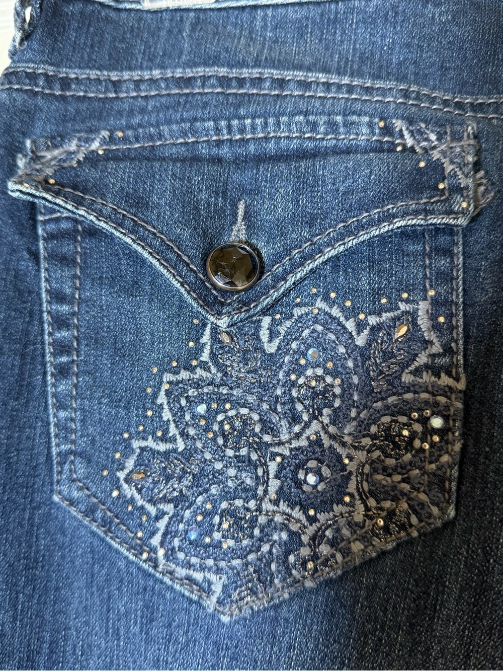 Code Bleu Women's Indigo Bootcut Jeans Curvy Size 12 - Picture 5 of 5